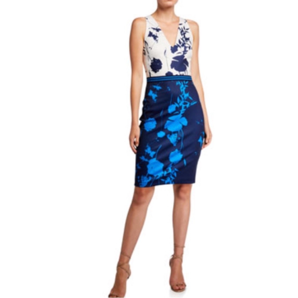 NWT Ted Baker Women's Tilliai Bluebell Bodycon Dress Size 4 NEW W TAGS